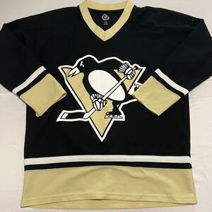 NHL Pittsburgh Penguins Sidney Crosby 87 Hockey Jersey Adult S Black Gold White